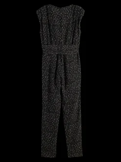 Belted V-Neck Jumpsuit