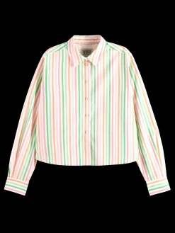 Boxy Fit Cropped Organic Cotton Shirt