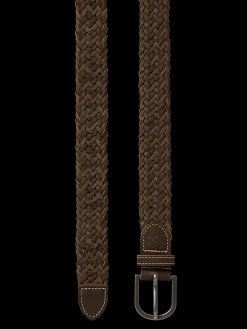 Braided Leather & Suede Belt