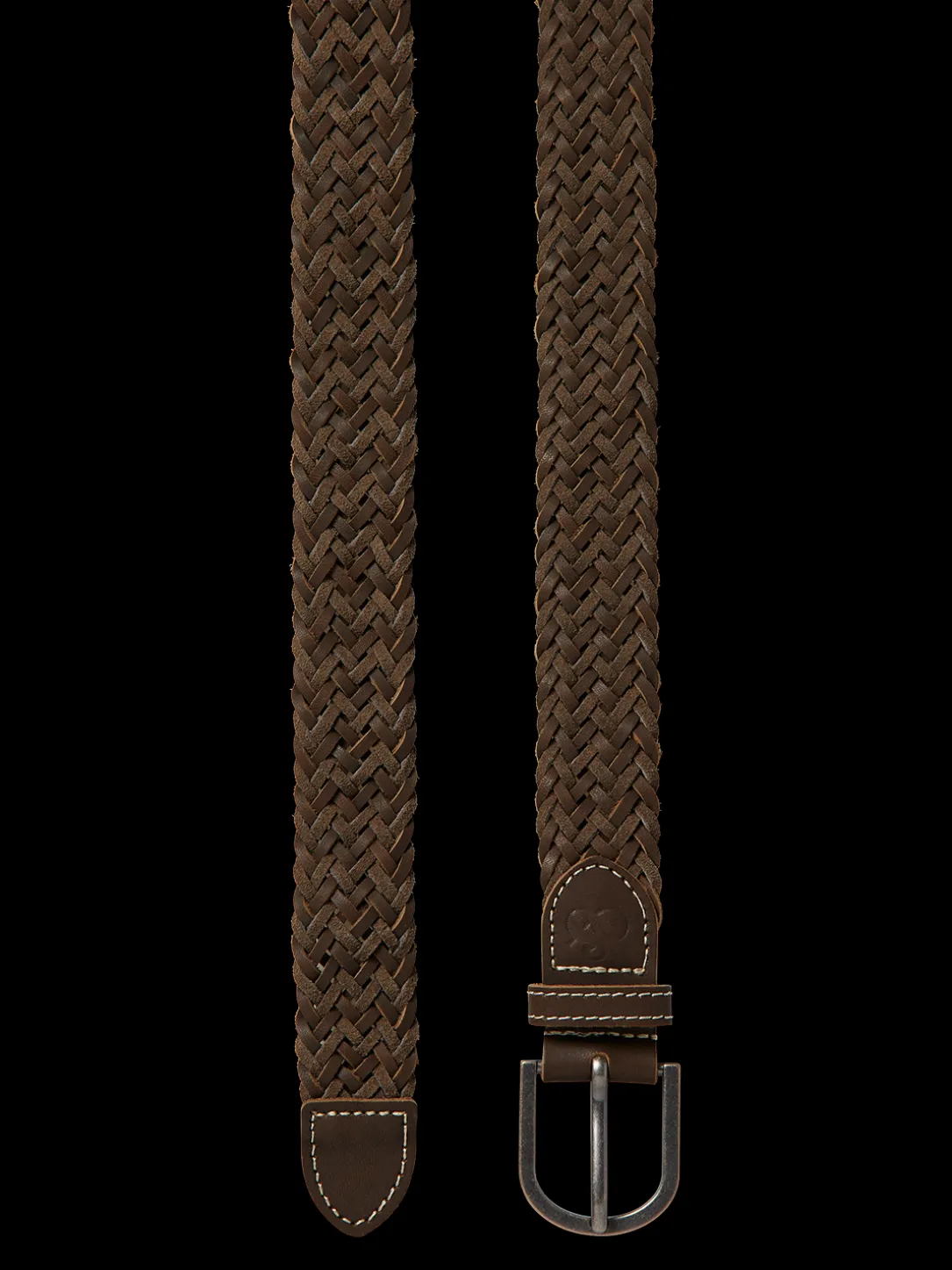 Braided Leather & Suede Belt