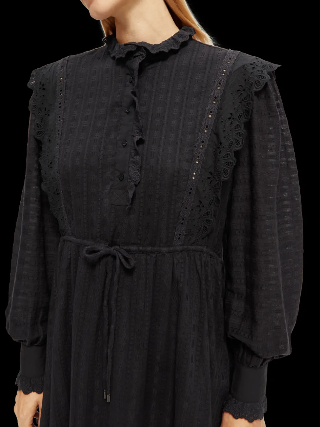 Broderie Anglaise Mini Organic Cotton Dress