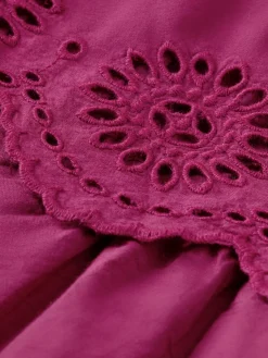 Broderie Anglaise Tiered Midi Dress