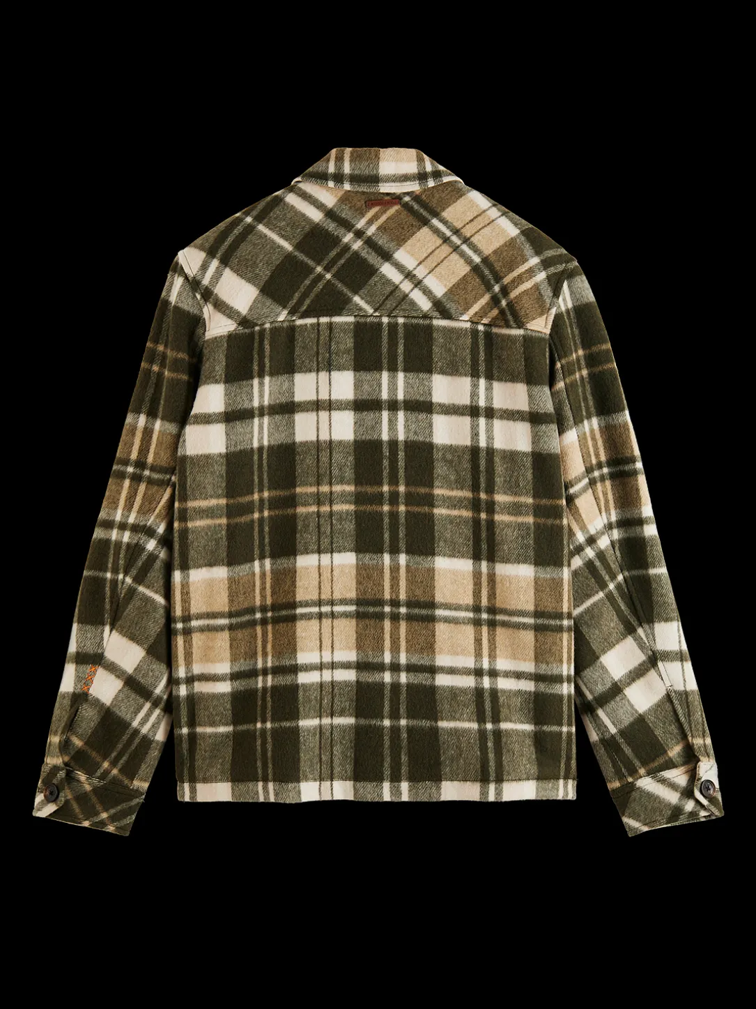 Brushed Wool-Blend Checked Overshirt