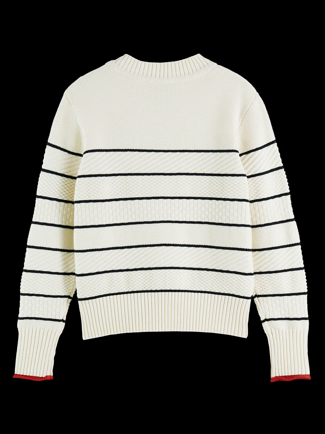 Button Shoulder Striped Pullover
