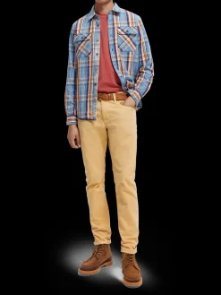Distressed Regular-Fit Flannel Checked Shirt