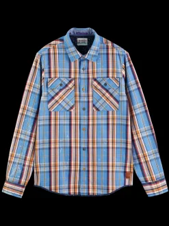 Distressed Regular-Fit Flannel Checked Shirt