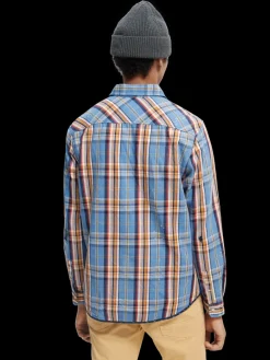 Distressed Regular-Fit Flannel Checked Shirt