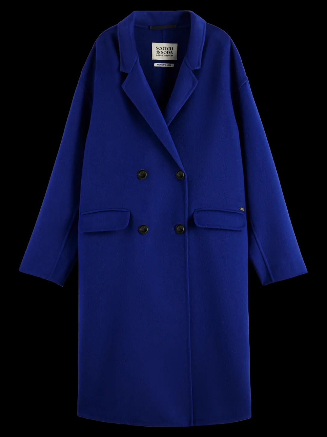 Double-Breasted Wool-Blended Coat