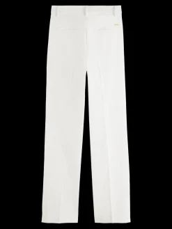 Edie High-Rise Wide Leg Linen-Blended Trousers