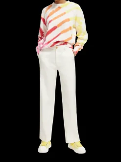Edie High-Rise Wide Leg Linen-Blended Trousers