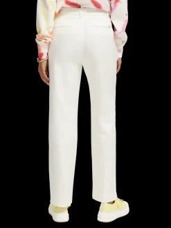 Edie High-Rise Wide Leg Linen-Blended Trousers