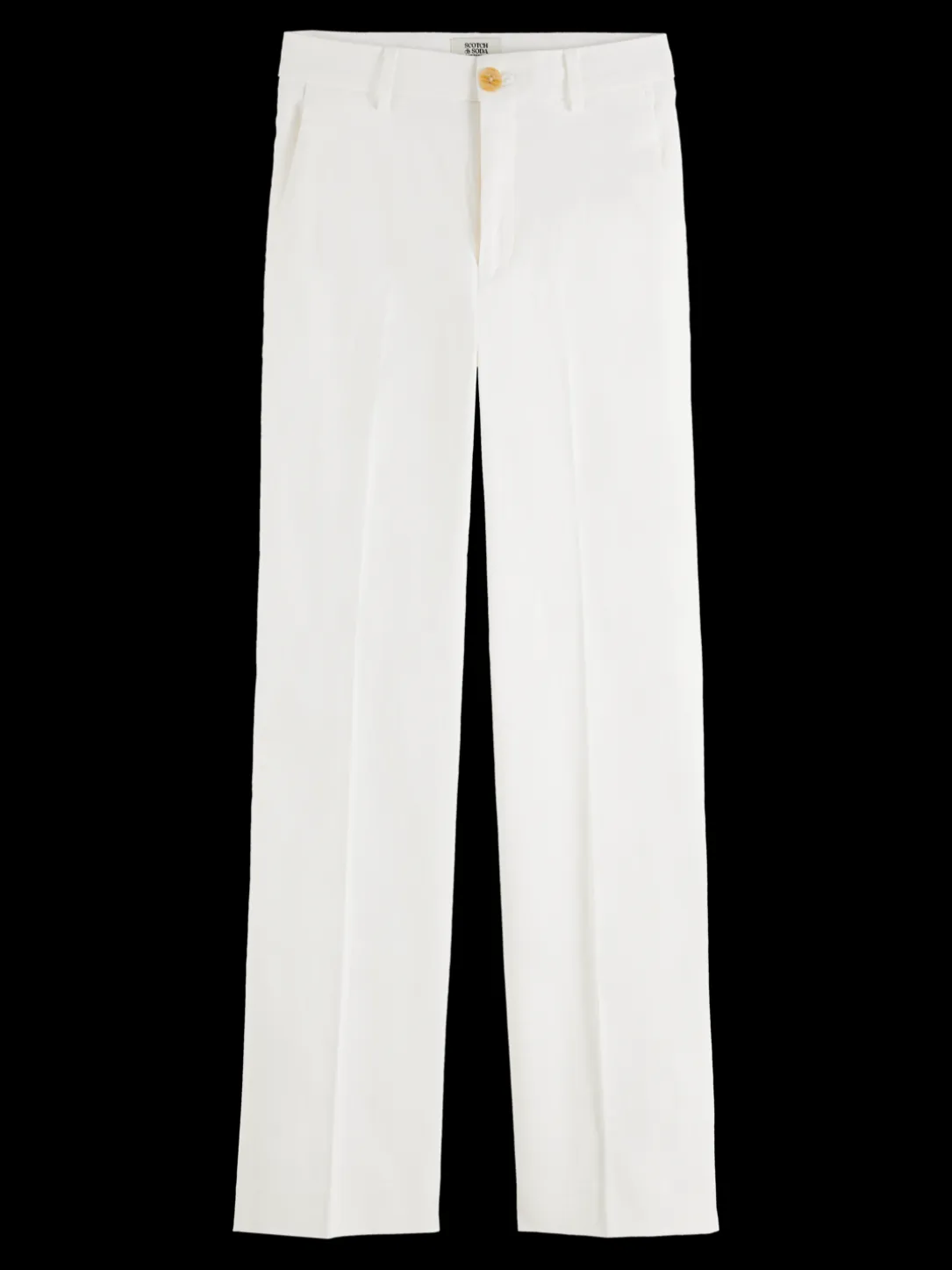 Edie High-Rise Wide Leg Linen-Blended Trousers