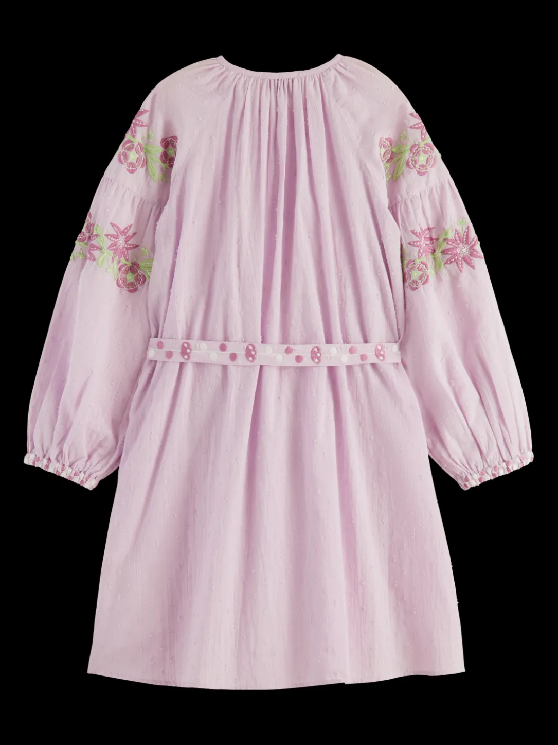 Embroidered Organic Cotton Mini Dress