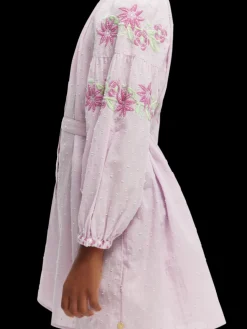 Embroidered Organic Cotton Mini Dress