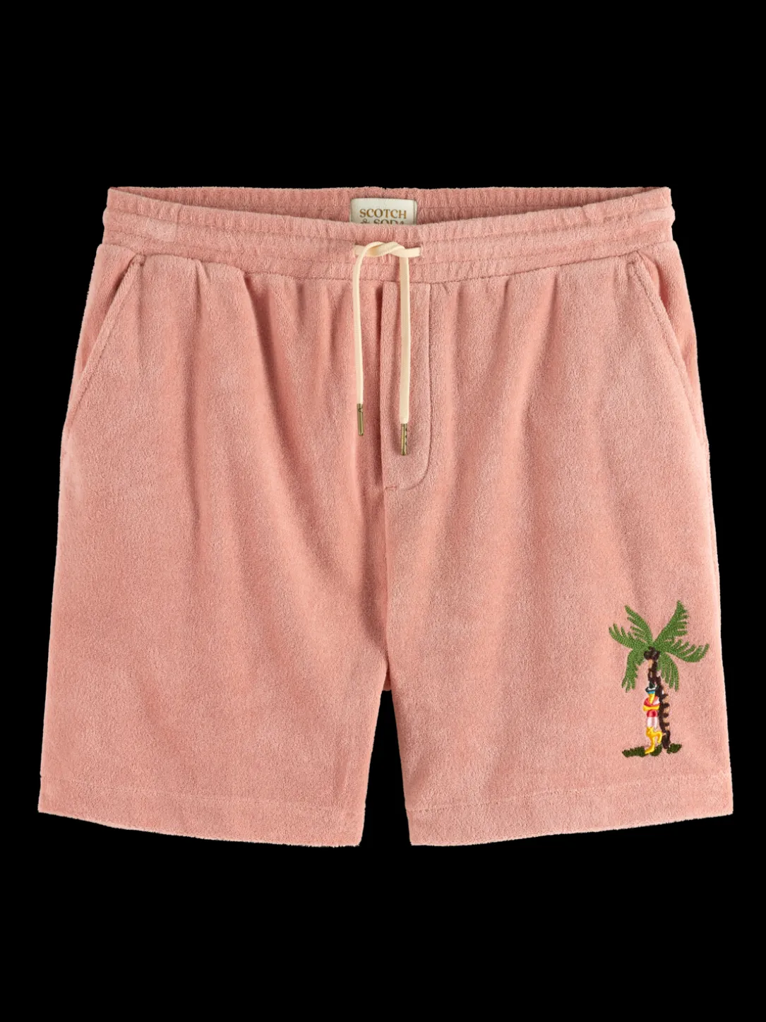 Embroidered Towelling Bermuda Shorts