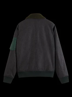 Flight Jacket With Detachable Teddy Collar