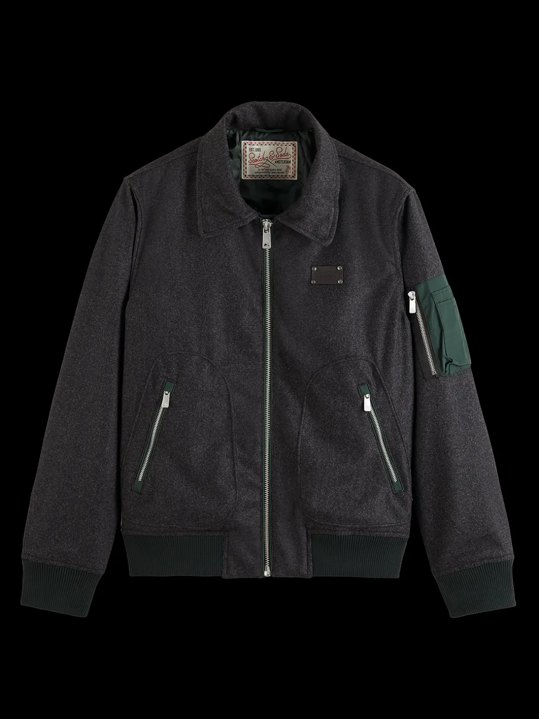 Flight Jacket With Detachable Teddy Collar