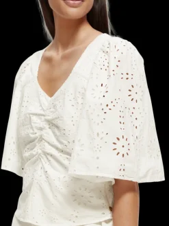 Flutter Sleeved Organic Cotton Top