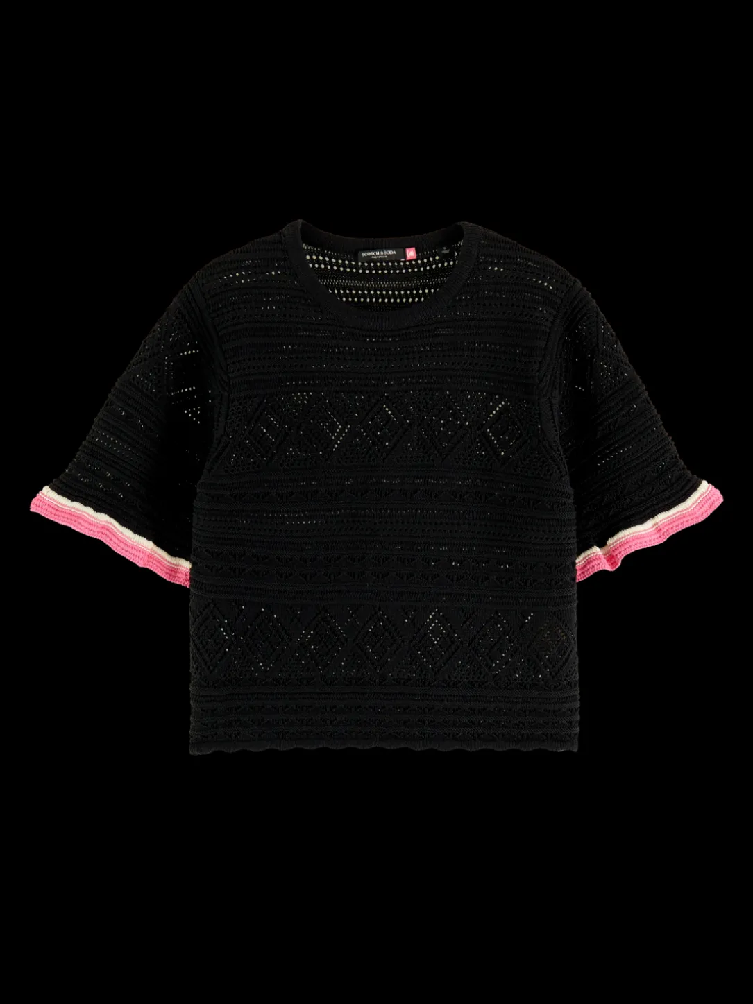 Knitted Pointelle Crop Top