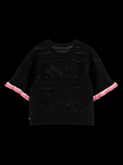 Knitted Pointelle Crop Top