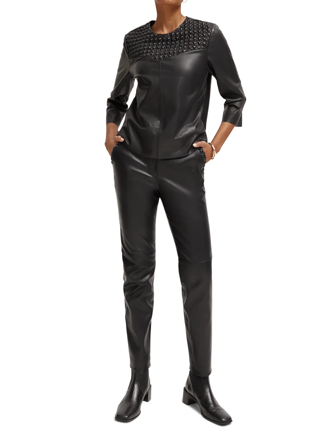 Leather Biker Pants