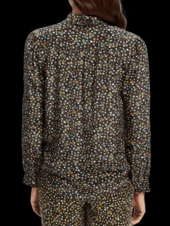 Lightweight Shirt With Ribbon Collar