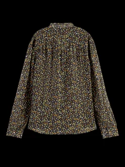 Lightweight Shirt With Ribbon Collar