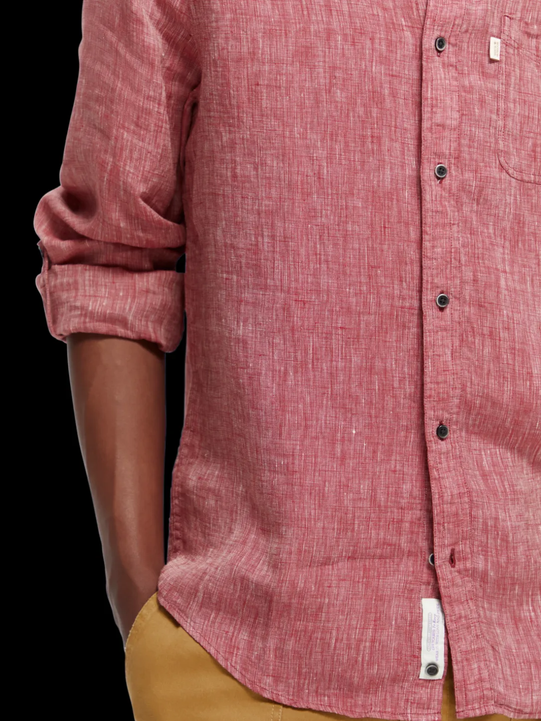 Linen Rolled-Sleeve Shirt