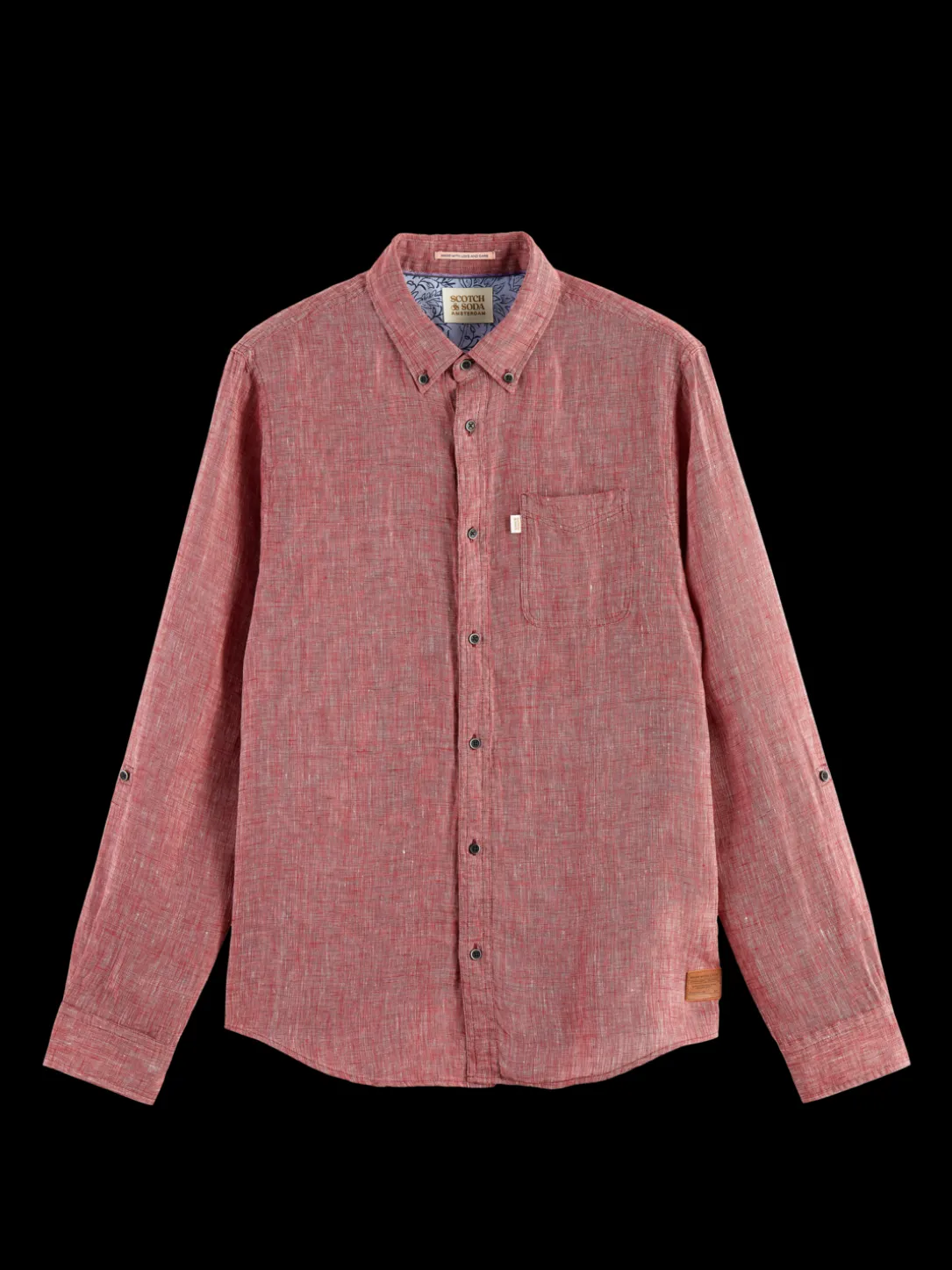 Linen Rolled-Sleeve Shirt