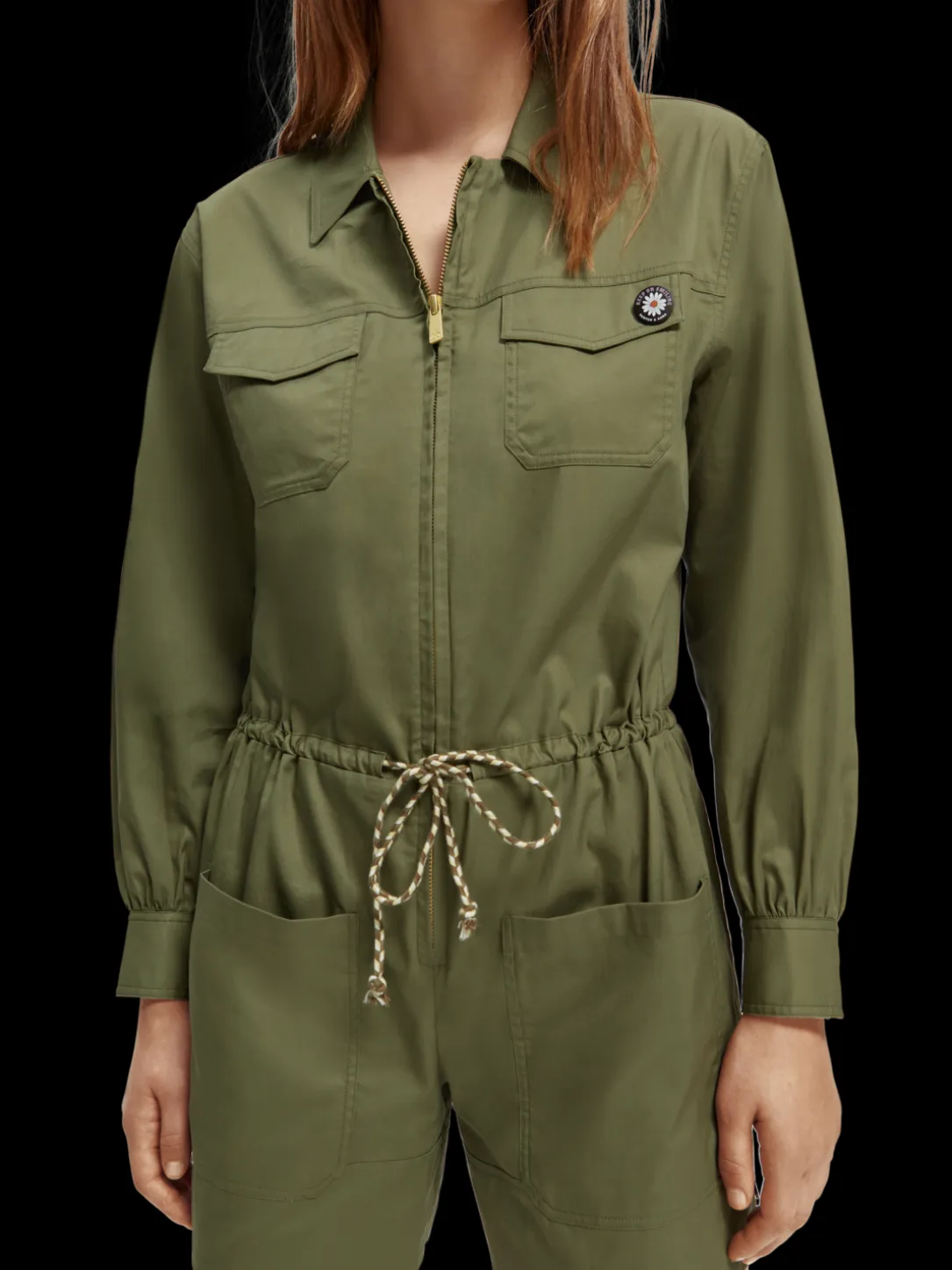 Long-Sleeved Utility Playsuit
