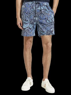 Mid-Length Printed Swim Shorts