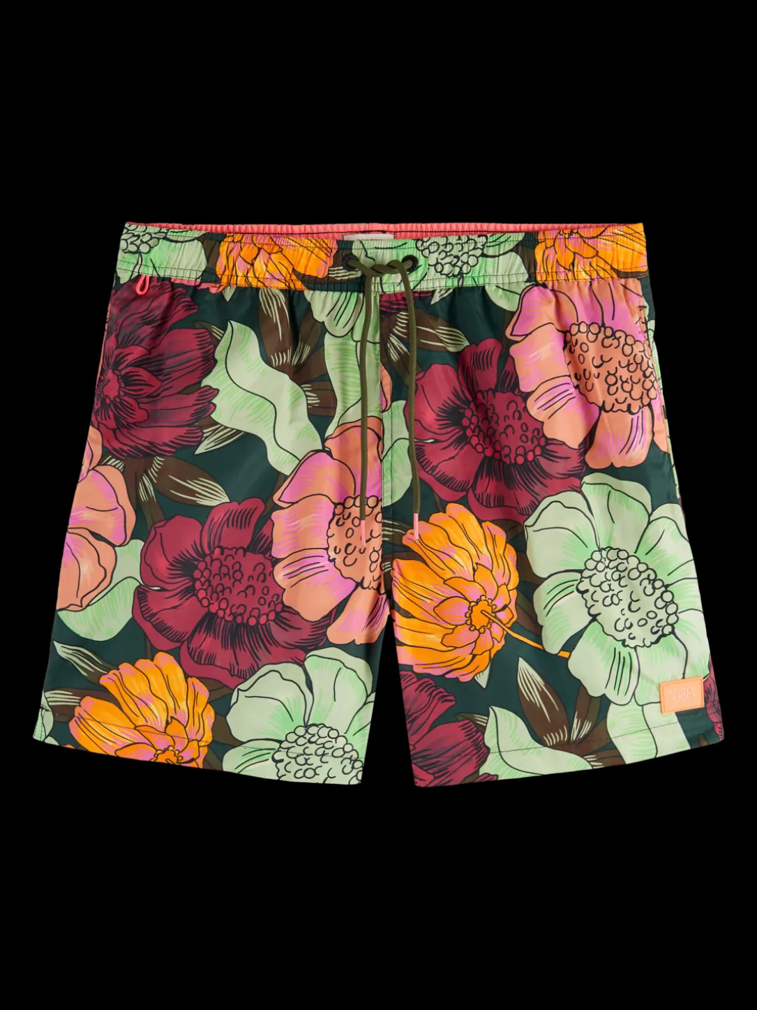 Mid-Length Printed Swim Shorts