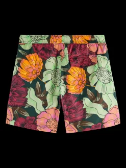 Mid-Length Printed Swim Shorts