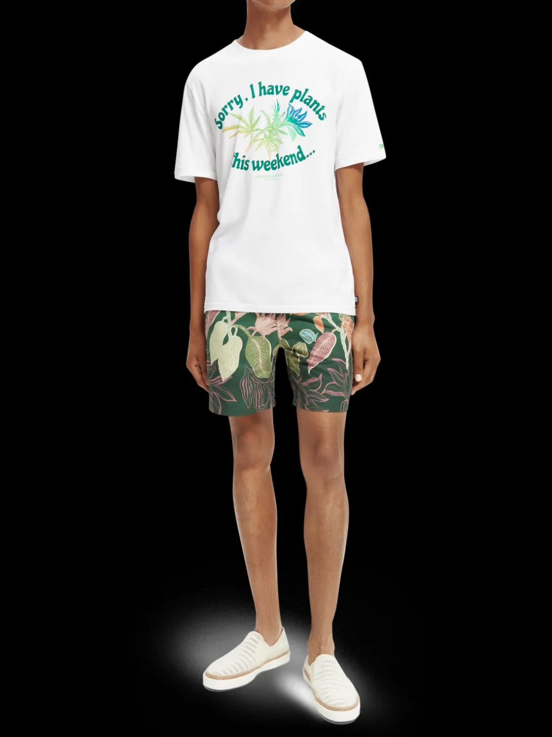 Mid-Length Printed Swim Short