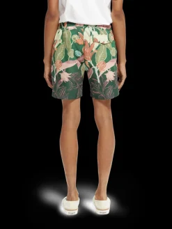 Mid-Length Printed Swim Short