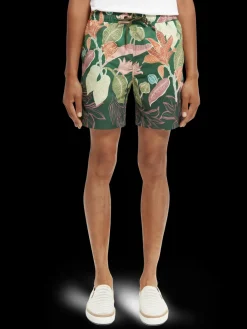 Mid-Length Printed Swim Short