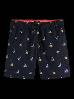 Mid-Length Printed Swim Short