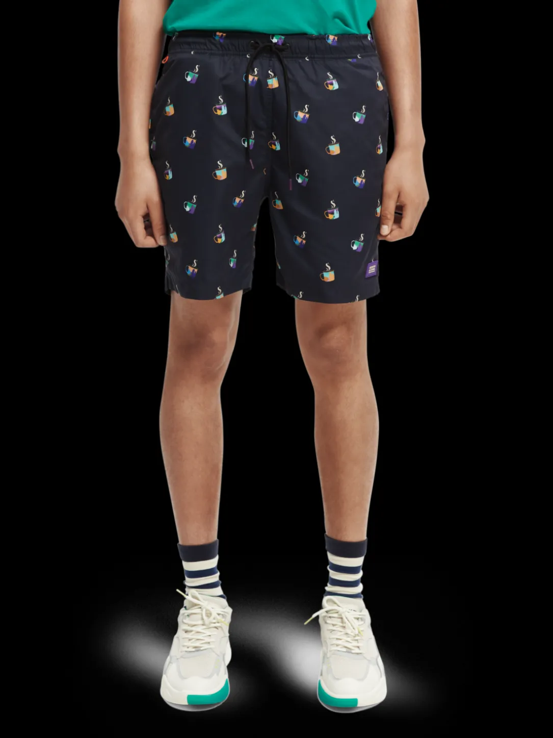 Mid-Length Printed Swim Short