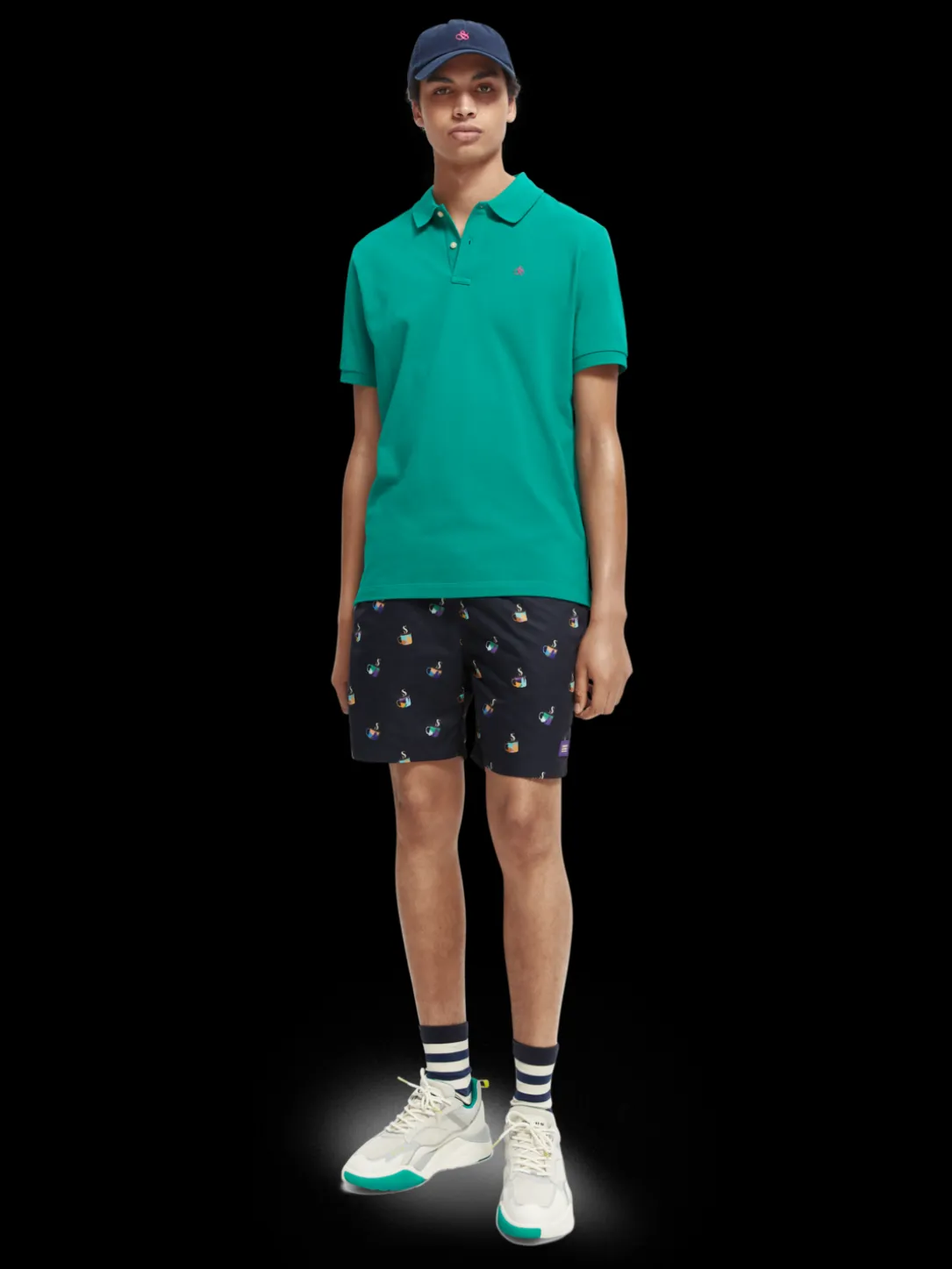 Mid-Length Printed Swim Short