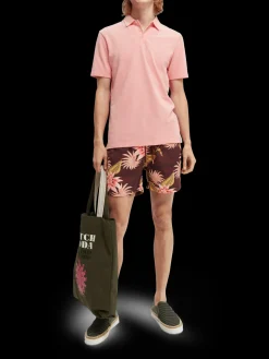 Mid-Length Printed Swim Shorts