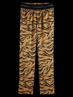 Mid-Rise Elasticated-Waistband Trousers