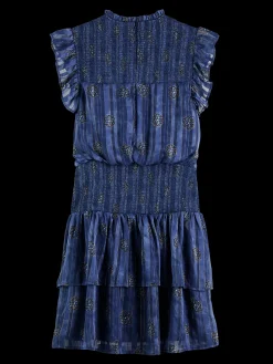 Mini Dress With Smock Stitch Detail