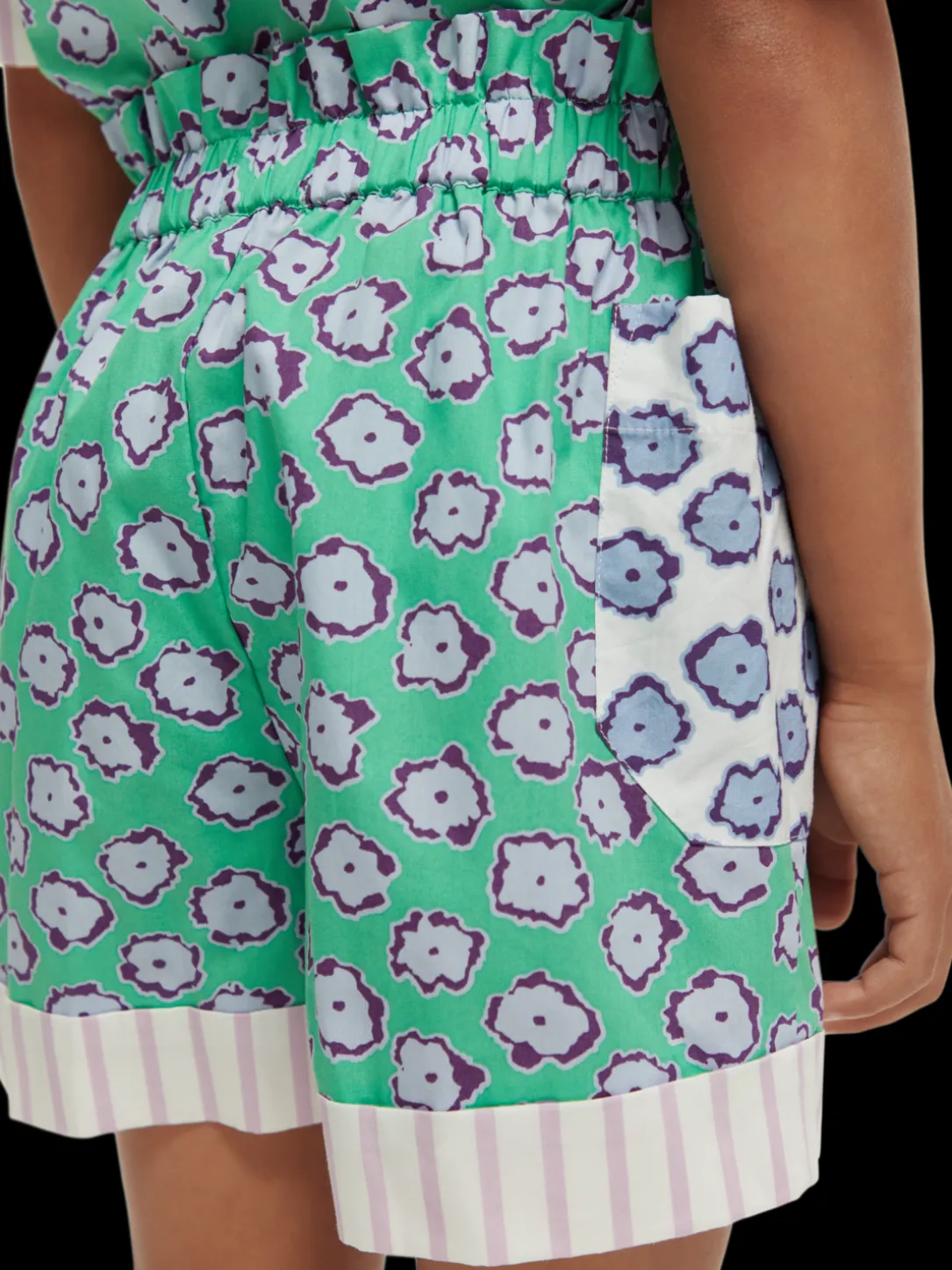 Mixed Print Elasticated Shorts
