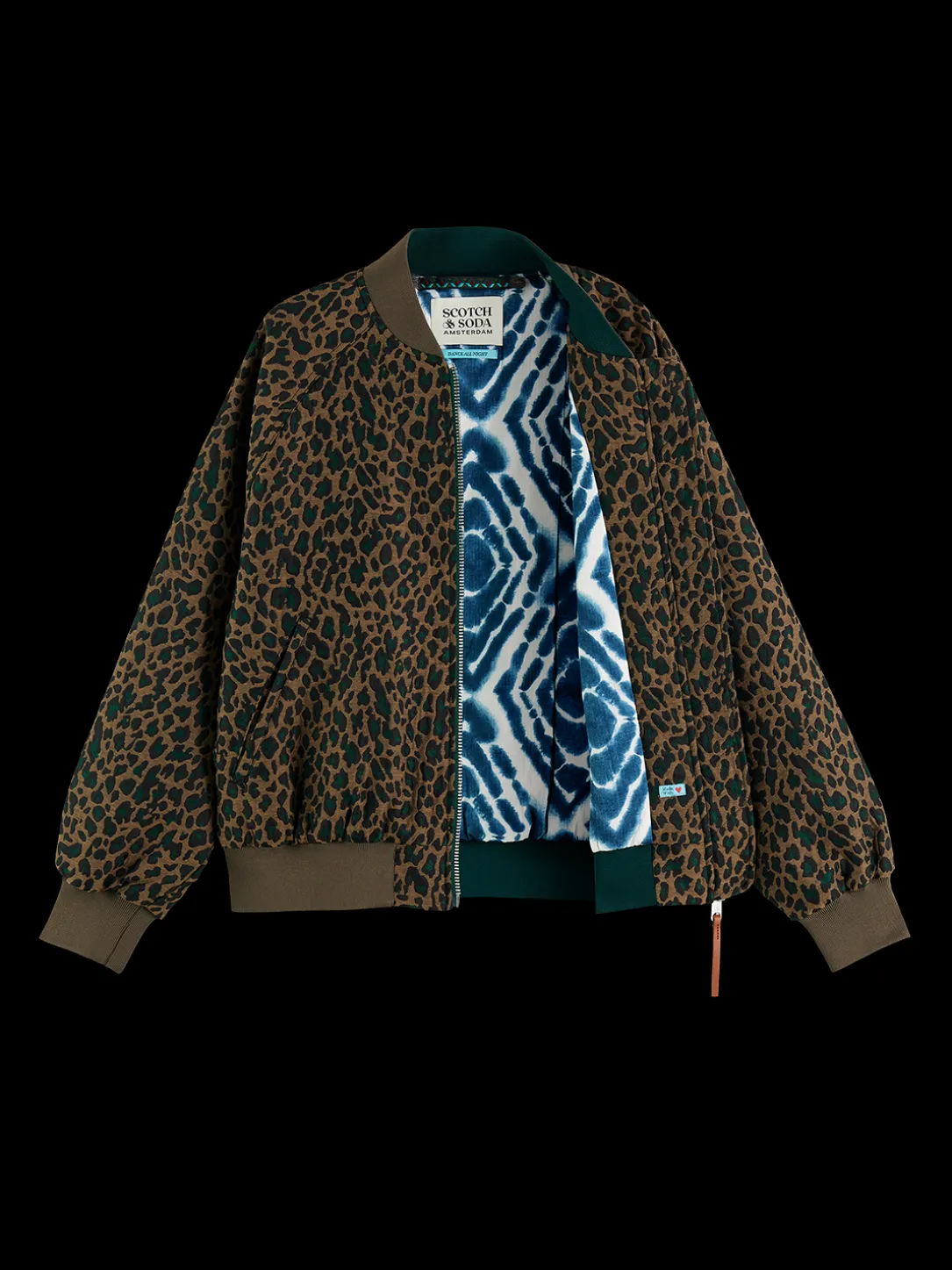 Oversized Jacquard Bomber Jacket