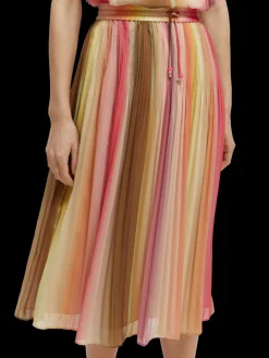 Pleated Midi Skirt