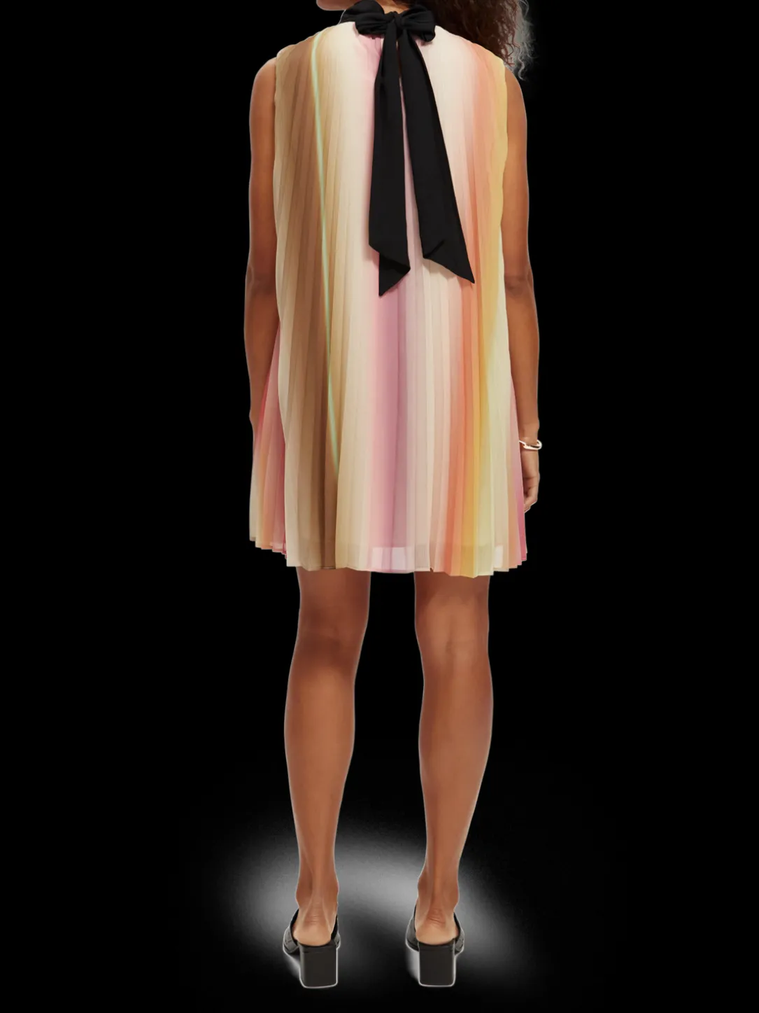 Pleated Mini Dress