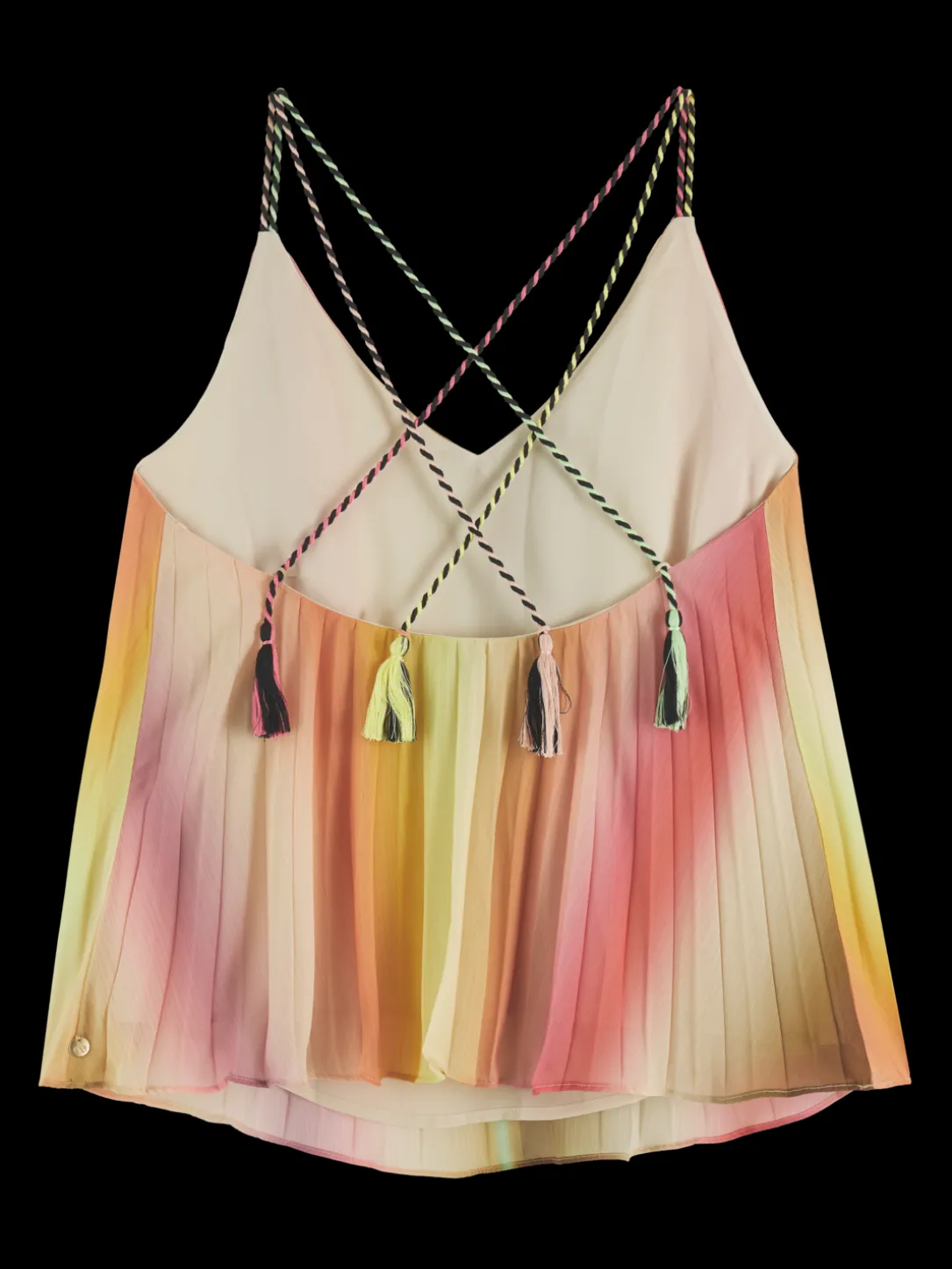 Pleated V-Neck Tank Top