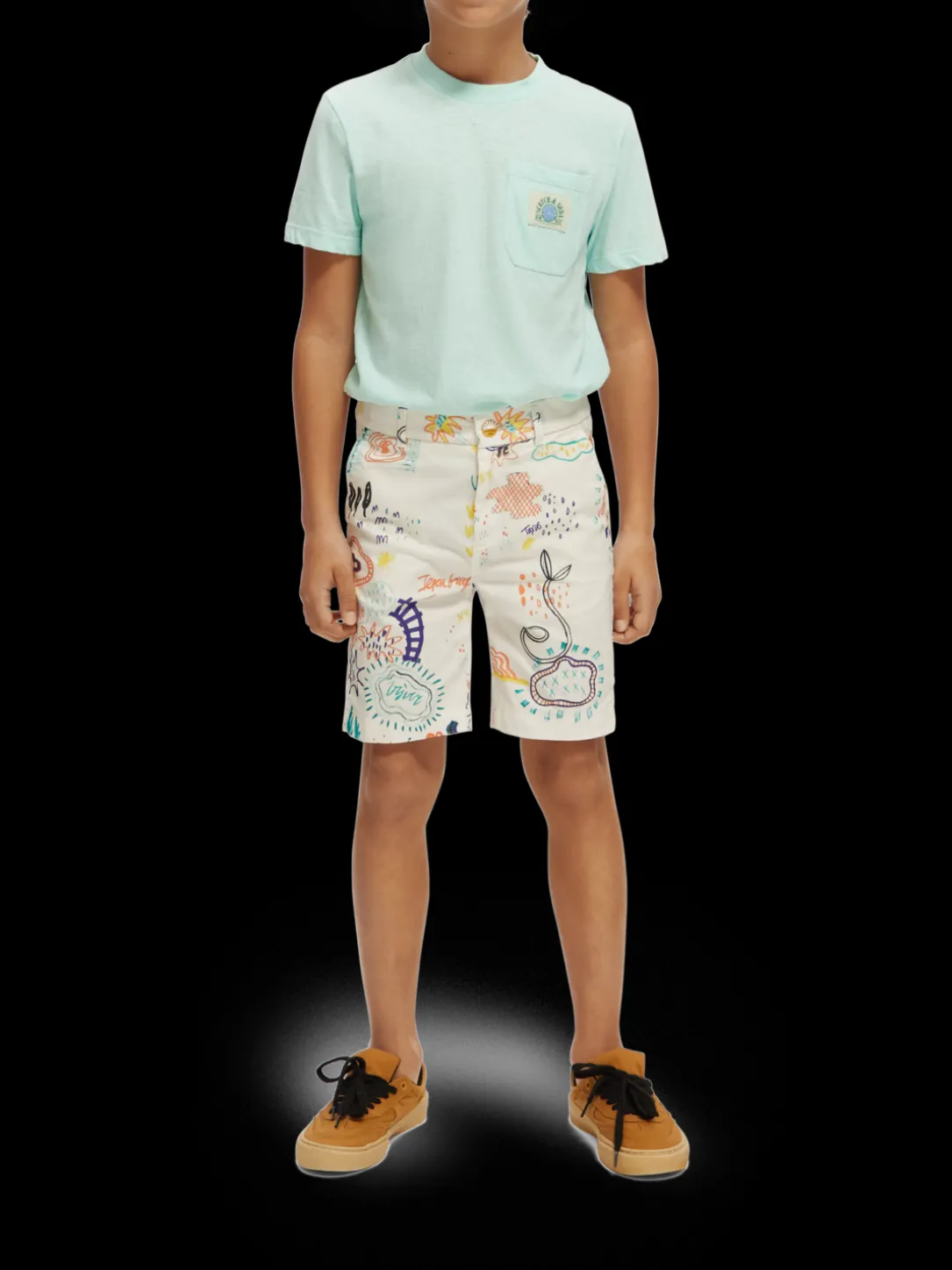 Printed Chino Shorts
