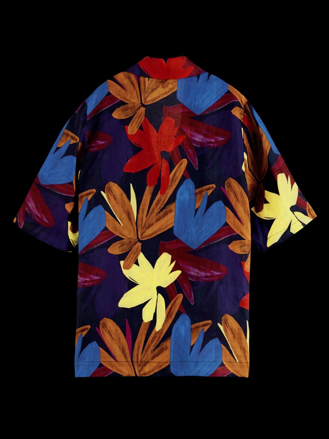Printed Linen Camp Shirt