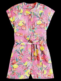 Printed Linen Playsuit